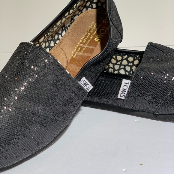 TOMS Black Glitter Classic - Picture 6 of 8
